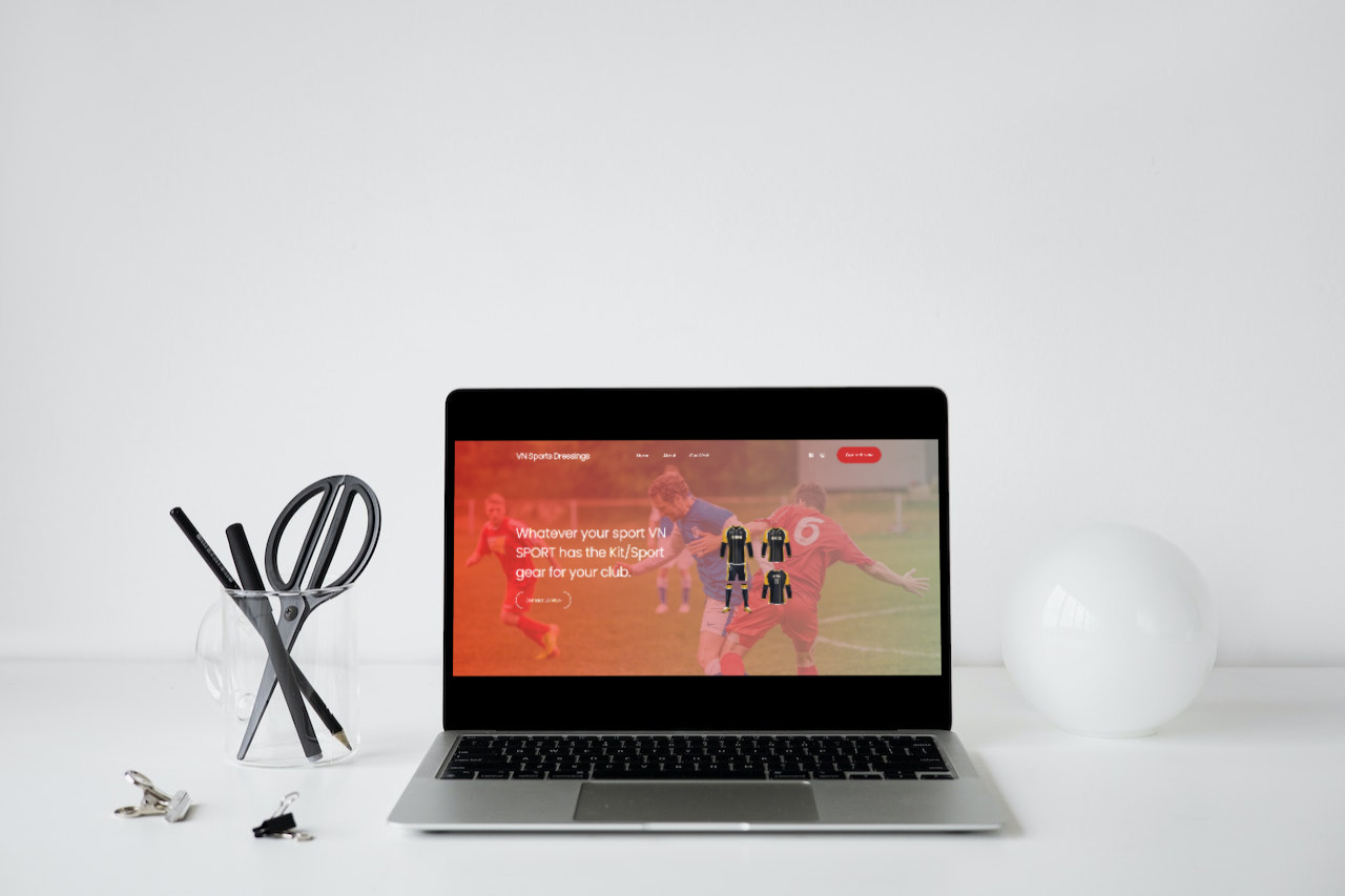 VN Sports Dressings website redesign